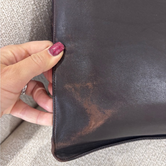 Authentic CHANEL brown CC large lambskin executive tote gold hardware - Picture 10 of 16